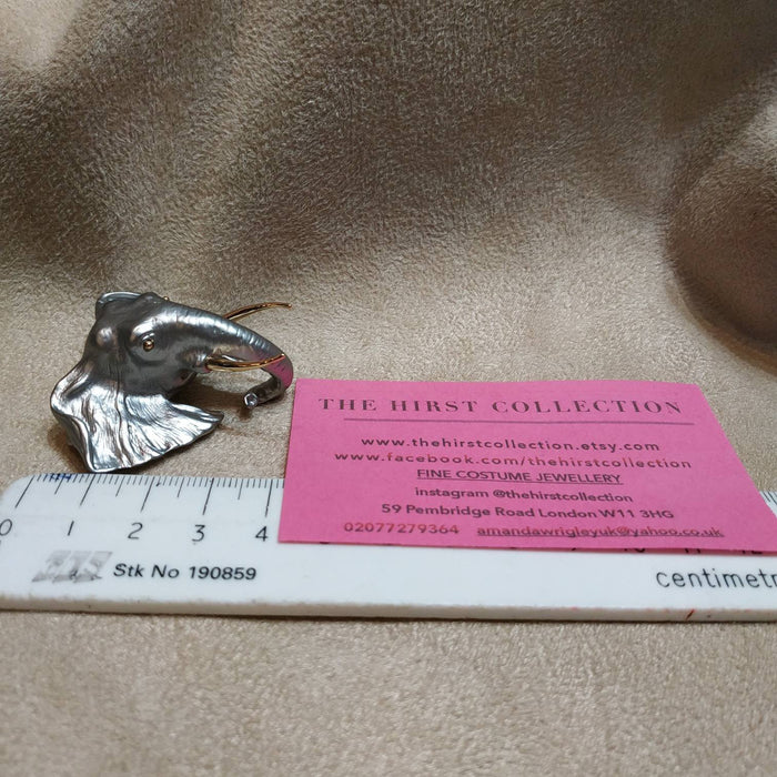 Elephant head brooch by Bill Skinner - The Hirst Collection