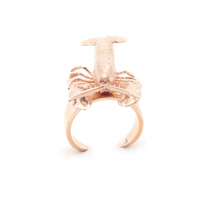 Lobster ring rose gold plated by Bill Skinner - The Hirst Collection