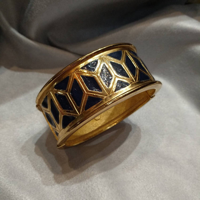 Yves Saint Laurent Vintage gold blue  art deco style bracelet - The Hirst Collection