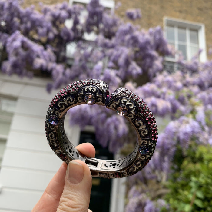 Purple crystal sparkly bracelet - The Hirst Collection