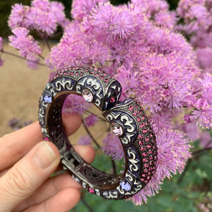 Purple crystal sparkly bracelet - The Hirst Collection
