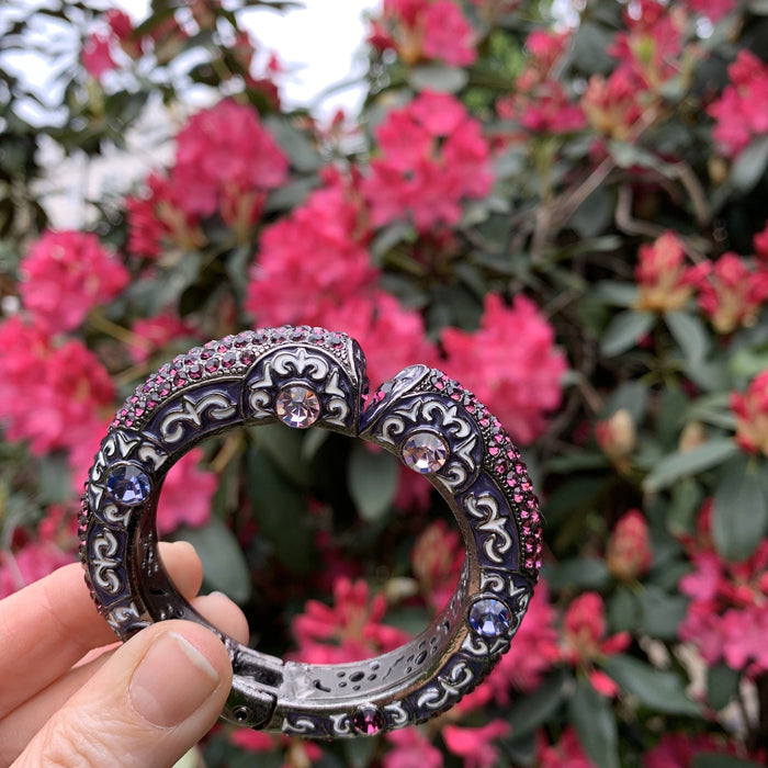 Purple crystal sparkly bracelet - The Hirst Collection