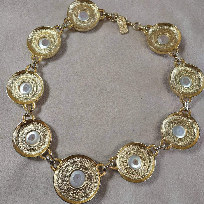 David Grau Vintage statement gold pearl necklace - The Hirst Collection