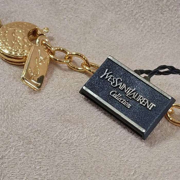 Yves Saint Laurent Vintage statement gold pearl necklace - The Hirst Collection