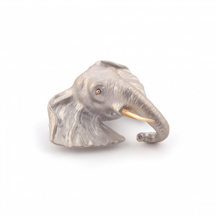 Elephant head brooch by Bill Skinner - The Hirst Collection