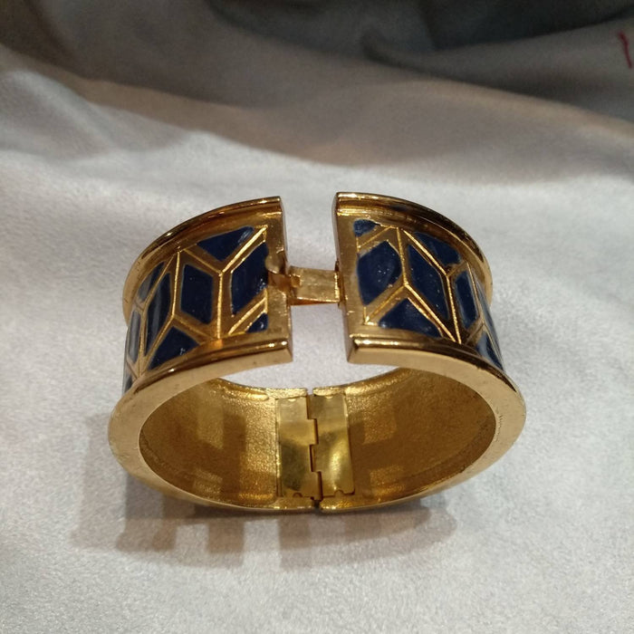 Yves Saint Laurent Vintage gold blue  art deco style bracelet - The Hirst Collection