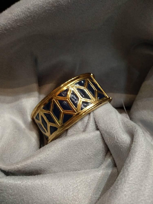 Yves Saint Laurent Vintage gold blue  art deco style bracelet - The Hirst Collection