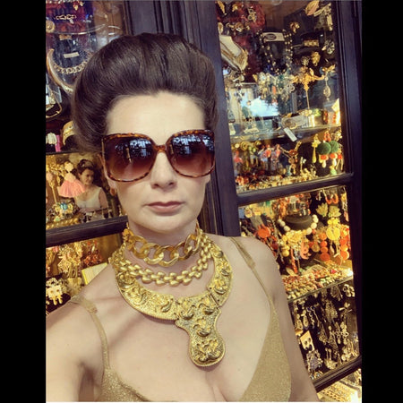 Thick Gold Plated Chain Necklace by Kenneth Jay Lane - The Hirst Collection