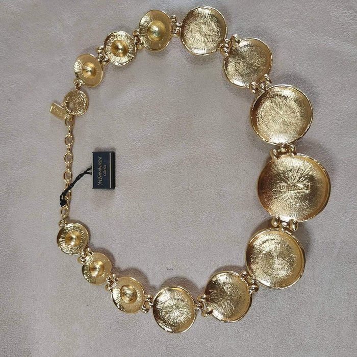 Yves Saint Laurent Vintage statement gold pearl necklace - The Hirst Collection