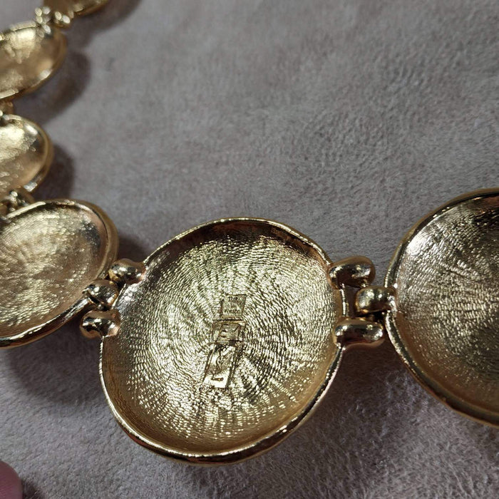 Yves Saint Laurent Vintage statement gold pearl necklace - The Hirst Collection