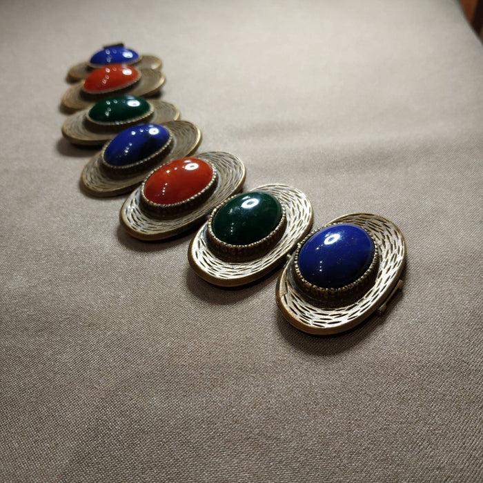 Les Bernard Vintage bracelet Gold plated multi colour - The Hirst Collection