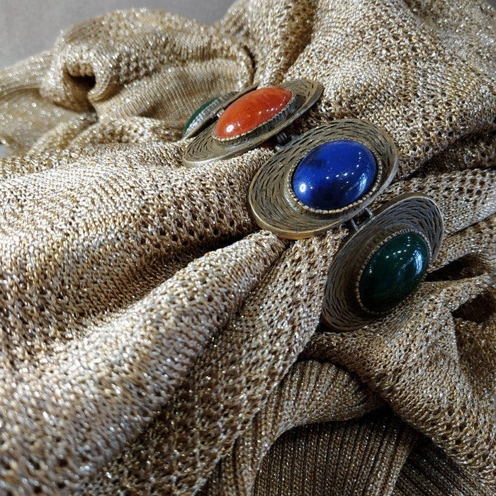 Les Bernard Vintage bracelet Gold plated multi colour - The Hirst Collection