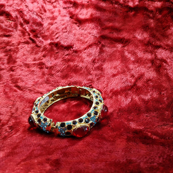 Red Purple Blue crystal sparkly bracelet - The Hirst Collection
