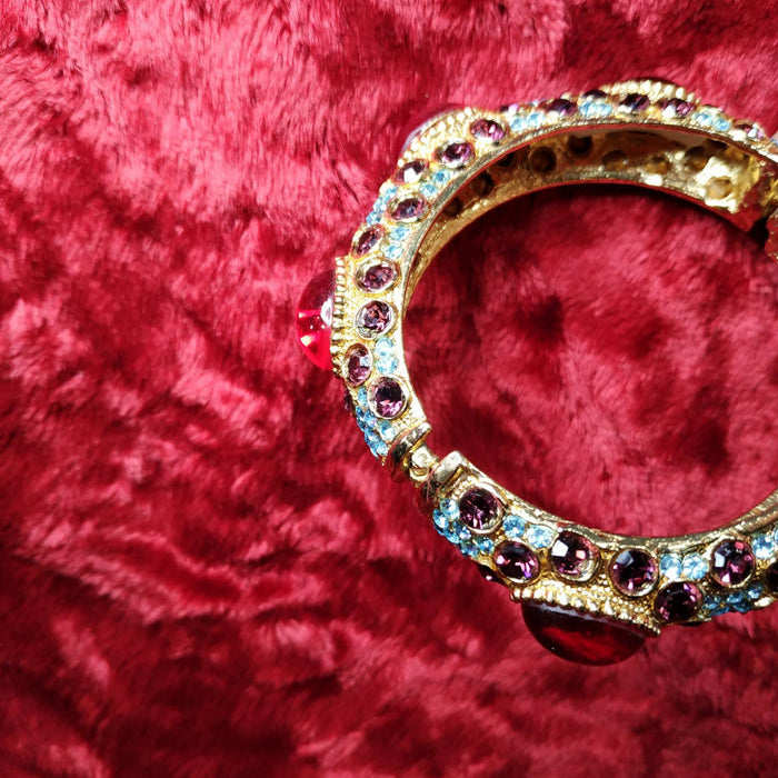 Red Purple Blue crystal sparkly bracelet - The Hirst Collection