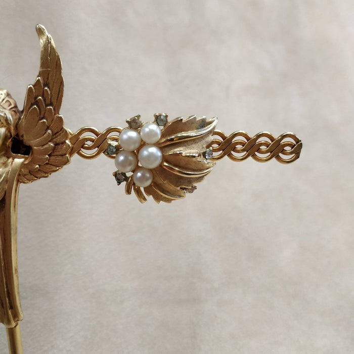 Trifari Golden Plated Crystal Earrings - The Hirst Collection