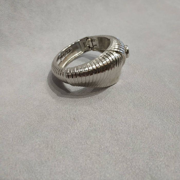 Vintage silver clamper bracelet by Monet - The Hirst Collection