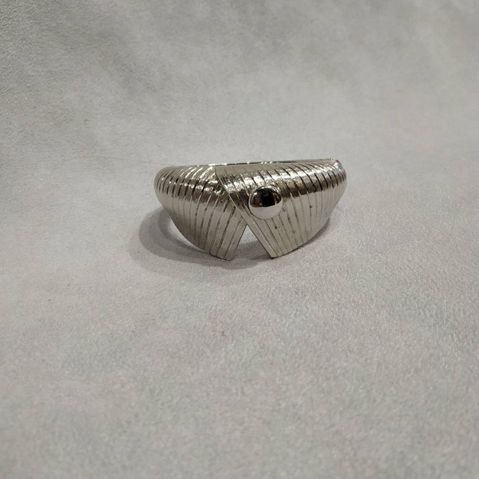 Vintage silver clamper bracelet by Monet - The Hirst Collection