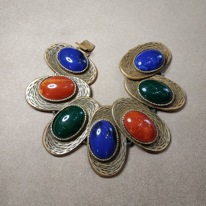 Les Bernard Vintage bracelet Gold plated multi colour - The Hirst Collection