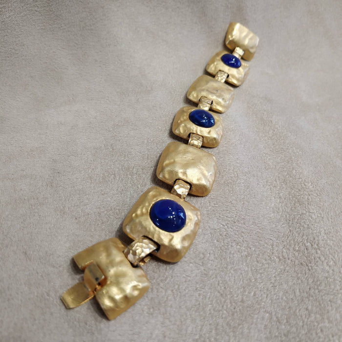 Les Bernard Vintage lapis lazuli gold bracelet - The Hirst Collection