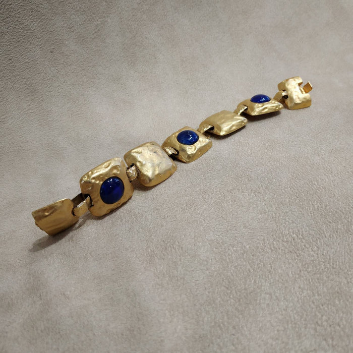 Les Bernard Vintage lapis lazuli gold bracelet - The Hirst Collection