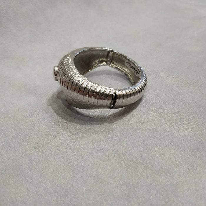 Vintage silver clamper bracelet by Monet - The Hirst Collection