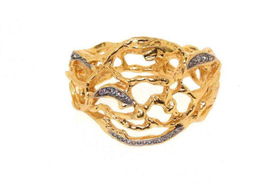 Elizabeth Taylor Bracelet for Avon Treasured Vine Gold Cuff - The Hirst Collection