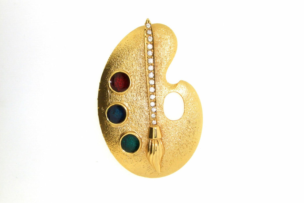 Tri-Colour Palette Brooch Pin by Sardi - The Hirst Collection