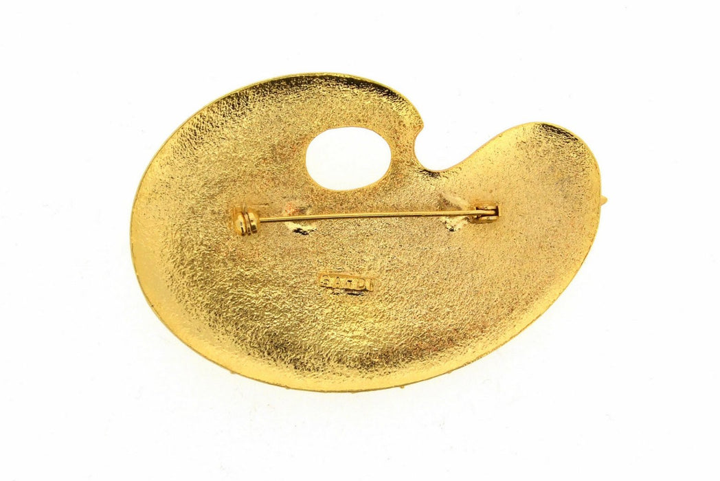 Tri-Colour Palette Brooch Pin by Sardi - The Hirst Collection
