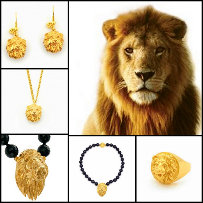 Bill Skinner Gold Lion Ring Sovereign Signet Unisex - The Hirst Collection