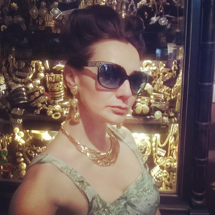 Gold Earrings Chandelier Clip On by Sardi London - The Hirst Collection