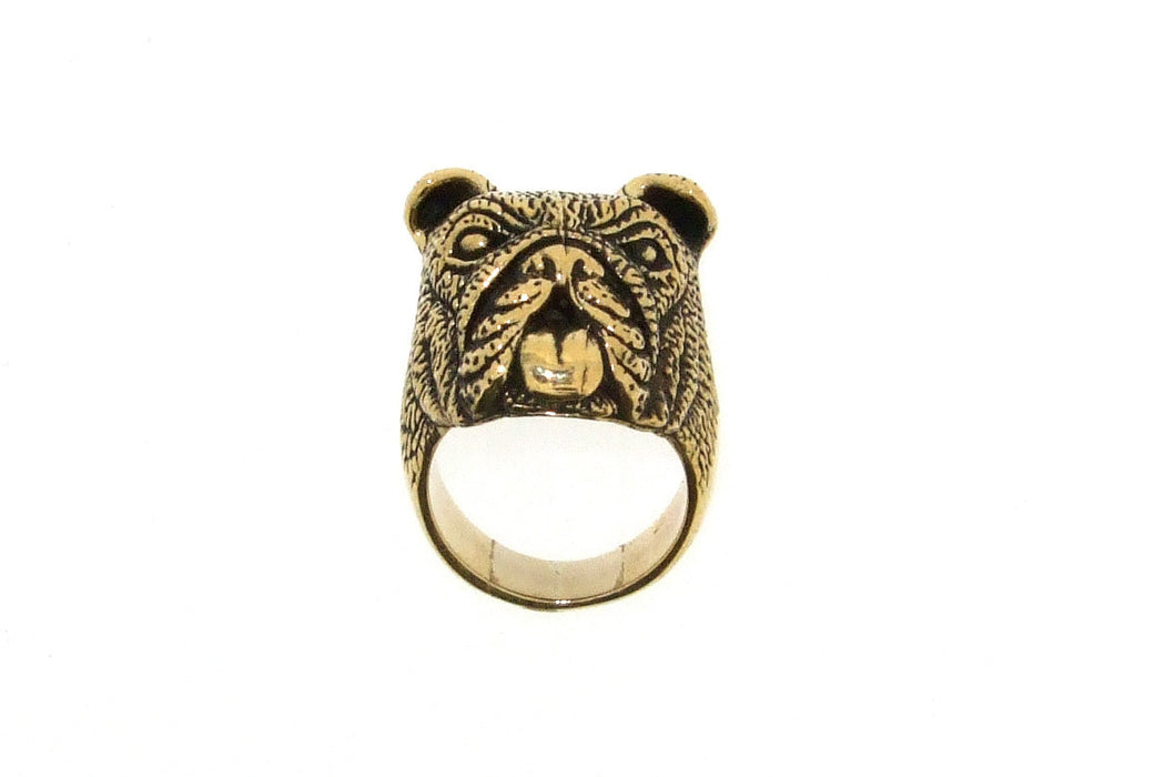 Bulldog Ring in Bronze - The Hirst Collection