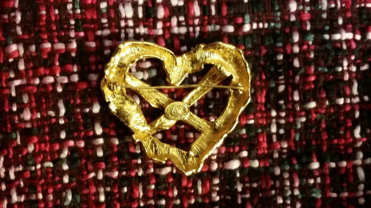 Vintage Christian Lacroix Brooch Heart Pin - The Hirst Collection