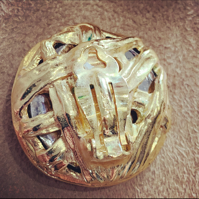 Yves Saint Laurent Vintage blue earrings - The Hirst Collection