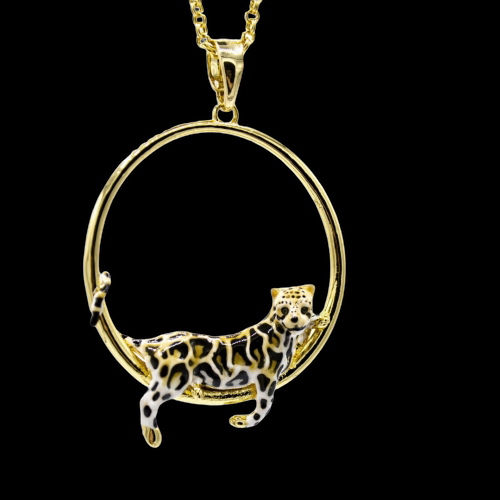 Clouded Leopard Pendant Necklace by Bill Skinner - The Hirst Collection