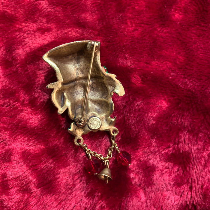 Christmas Dog with Top hat by Butler and Wilson - The Hirst Collection