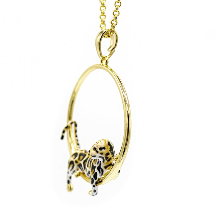 Clouded Leopard Pendant Necklace by Bill Skinner - The Hirst Collection
