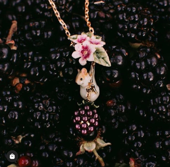 Blackberry and Mouse pendant by Bill Skinner - The Hirst Collection