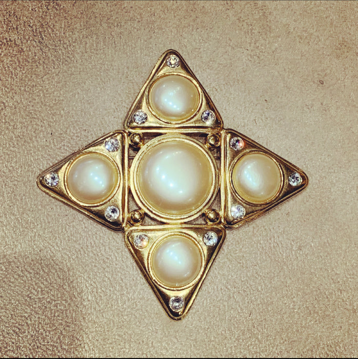 Yves Saint Laurent Pearl Statement brooch - The Hirst Collection