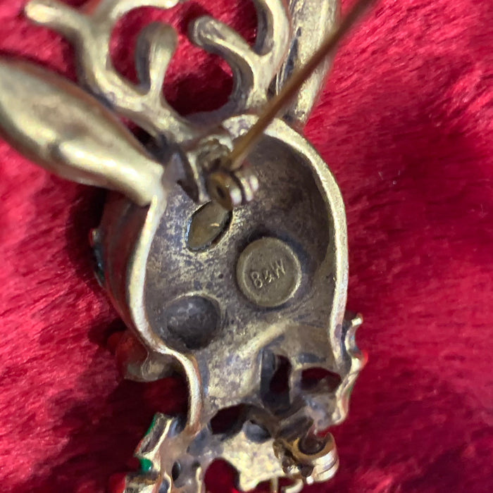 Butler and Wilson Christmas Reindeer brooch - The Hirst Collection