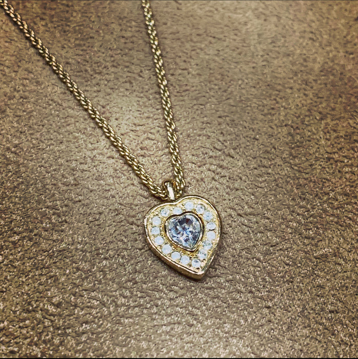 Dior mini heart pendant necklace