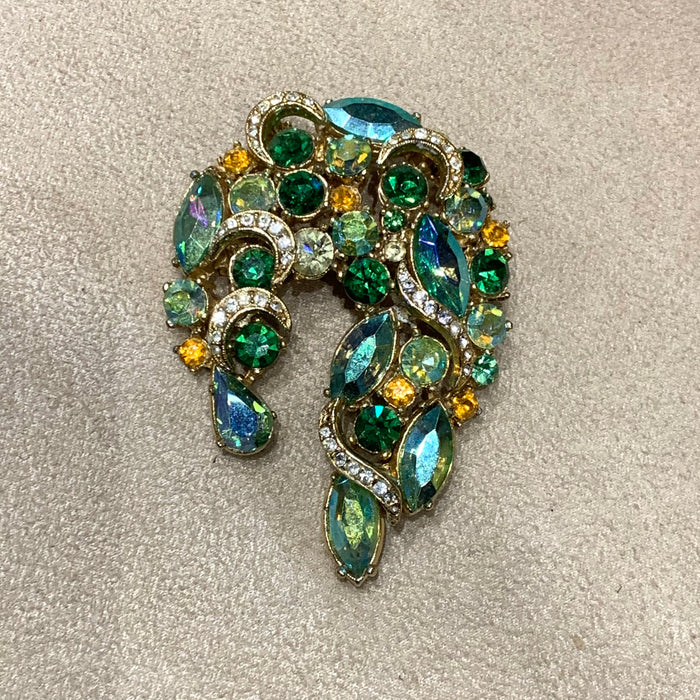 Vintage green brooch by Sphinx - The Hirst Collection