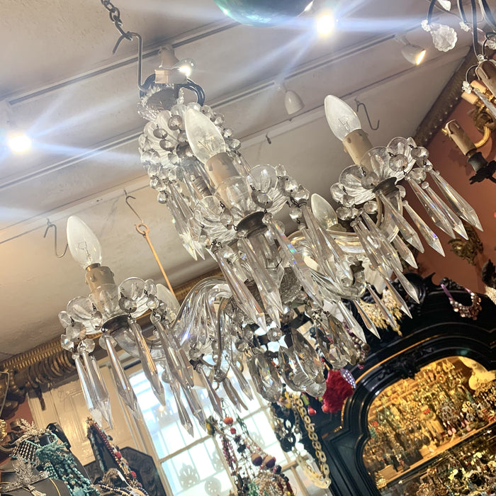 Rare English Glass Chandelier 19th Century - The Hirst Collection