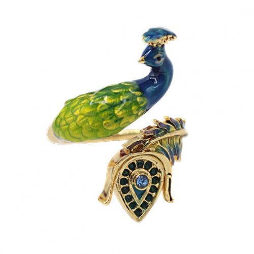 Peacock statement ring by Bill Skinner