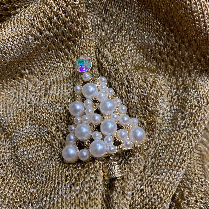 Pearl Christmas Tree Brooch - The Hirst Collection