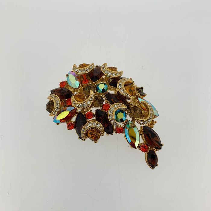 Vintage amber crystal Brooch by Sphinx of London - The Hirst Collection