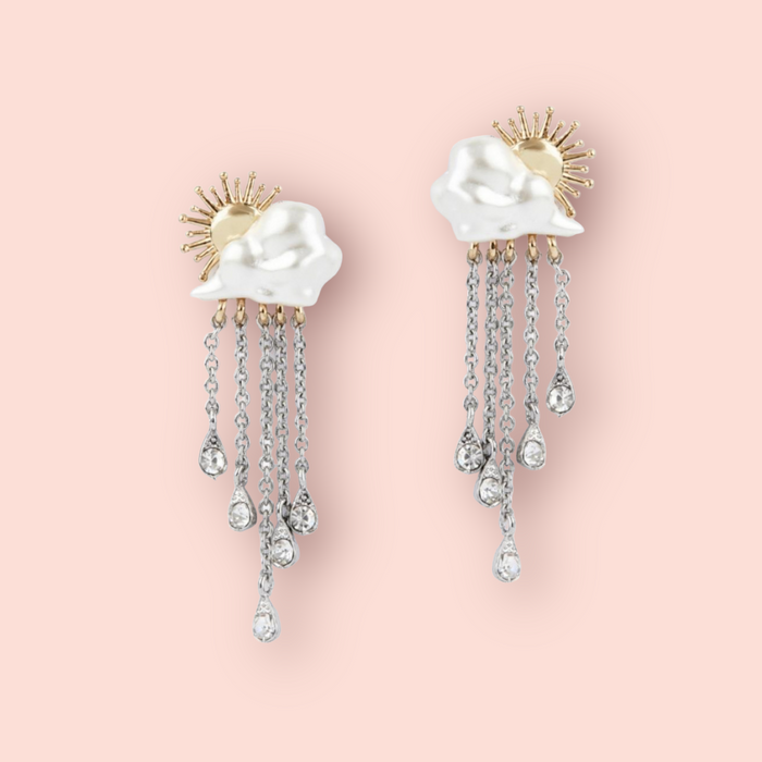 Cloud Statement Earrings by Bill Skinner