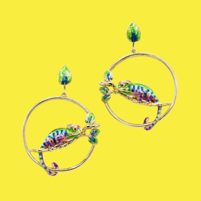 Chameleon Hoop Earrings by Bill Skinner - The Hirst Collection