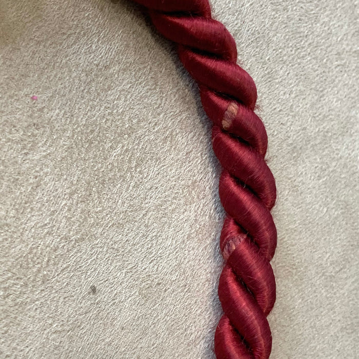 Christian Dior emerald ruby sapphire glass necklace on red cord - The Hirst Collection