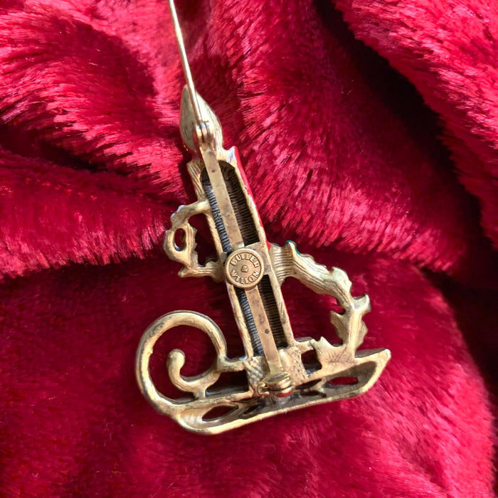 Christmas Candle Brooch by Butler and Wilson - The Hirst Collection
