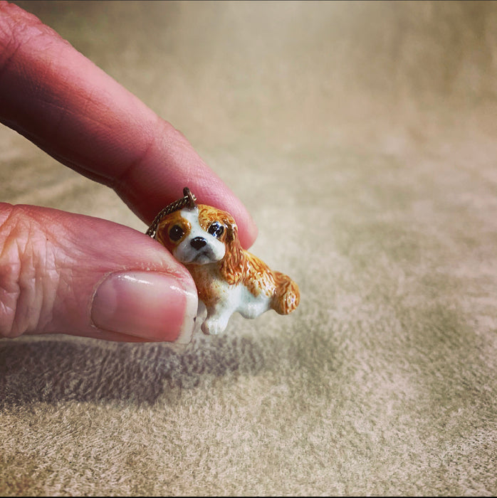 Brown King Charles Spaniel dog Pendant by And Mary - The Hirst Collection